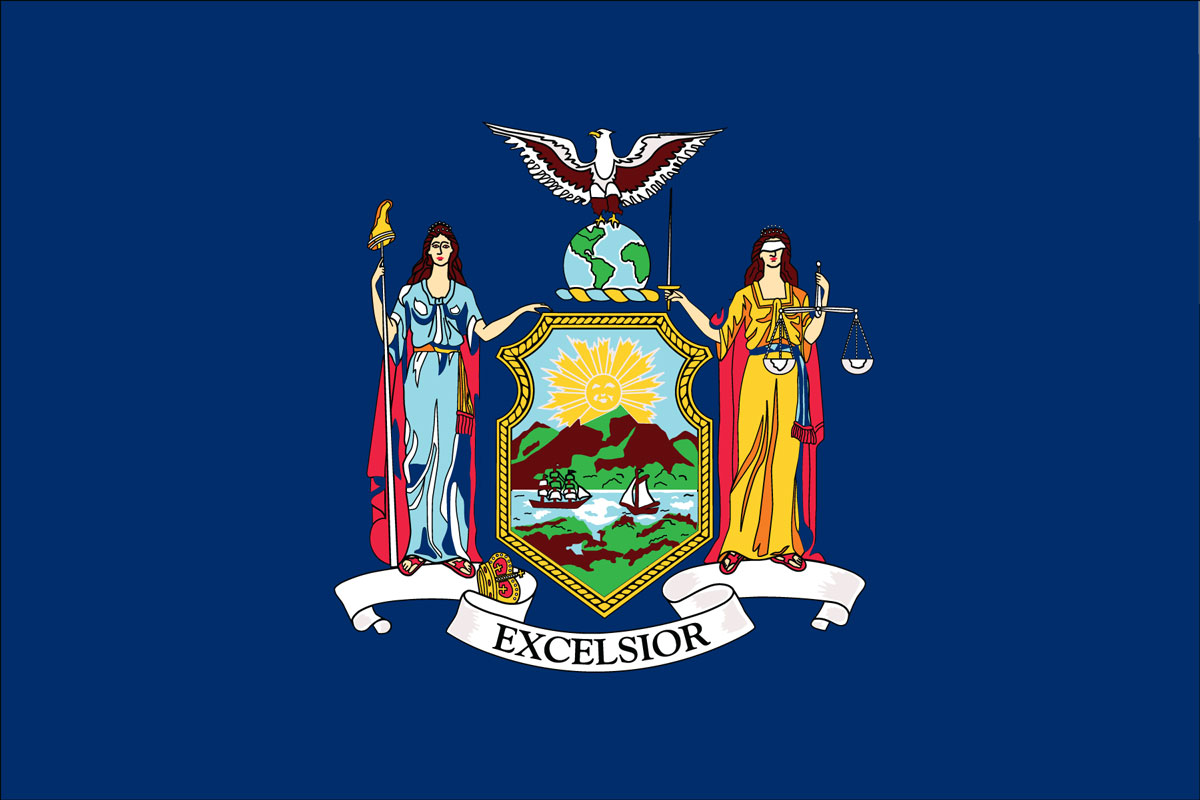 12x18" Nylon flag of State of New York